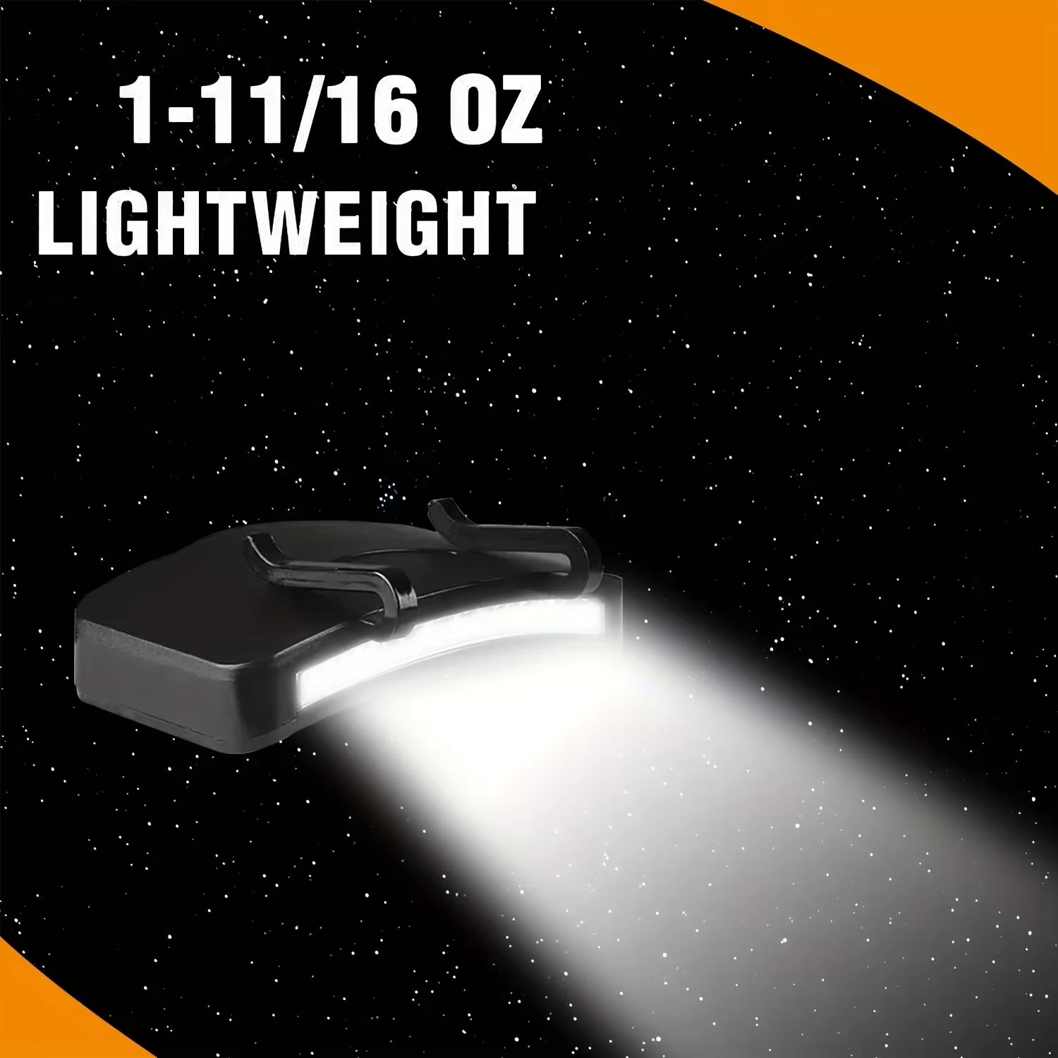 Super Bright LED Headlamp Clip on Cap Hat Torch for Outdoor Fishing Camping Hunting