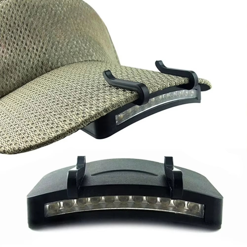 Super Bright LED Headlamp Clip on Cap Hat Torch for Outdoor Fishing Camping Hunting